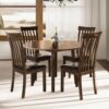 AMERLIFE Solid Wood 5-Piece Foldable Dining Set, Mid Century...