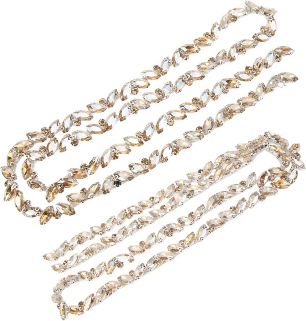 1 Yard Rhinestone Chain, AB Crystal Rhinestone Applique Bead...