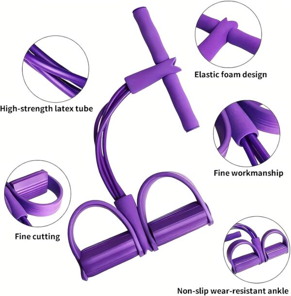 21 Fitness Resistance Bands-4 Tube Pedal Ankle Puller - 2023...