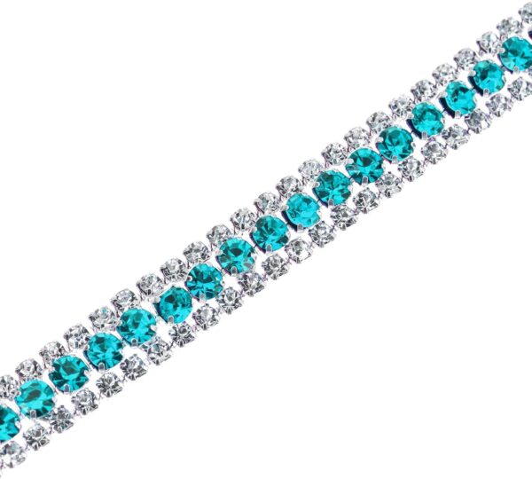 uxcell 2 Yards 3 Rows Rhinestone Chain, 8.5mm Bling Crystal ...
