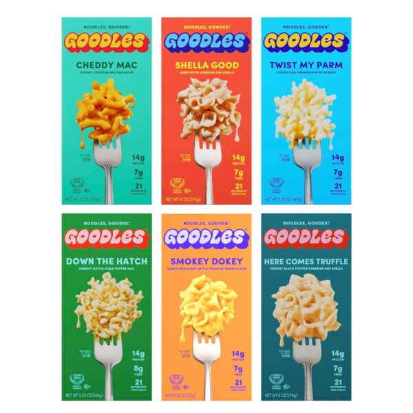 GOODLES Mac & Cheese Assortment 6-Pack, 5.25-6oz - 14g Prote...