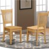 East West Furniture VAC-OAK-W Vancouver Kitchen Dining Chair...