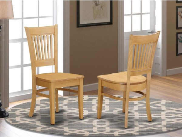 East West Furniture VAC-OAK-W Vancouver Kitchen Dining Chair...