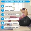 APEXUP Yoga & Pilates Ball - Anti Slip Heavy Duty Gym Ball f...