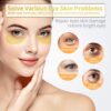 24K Gold Under Eye Patches - 60 Pack for Puffy Eyes, Dark Ci...