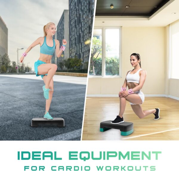 Yes4All 18.9" Aerobic Exercise Step Platform with 2 Risers, ...