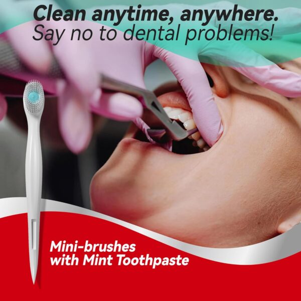 cleaings® Mini Brushes-Disposable Toothbrushes with Toothpas...
