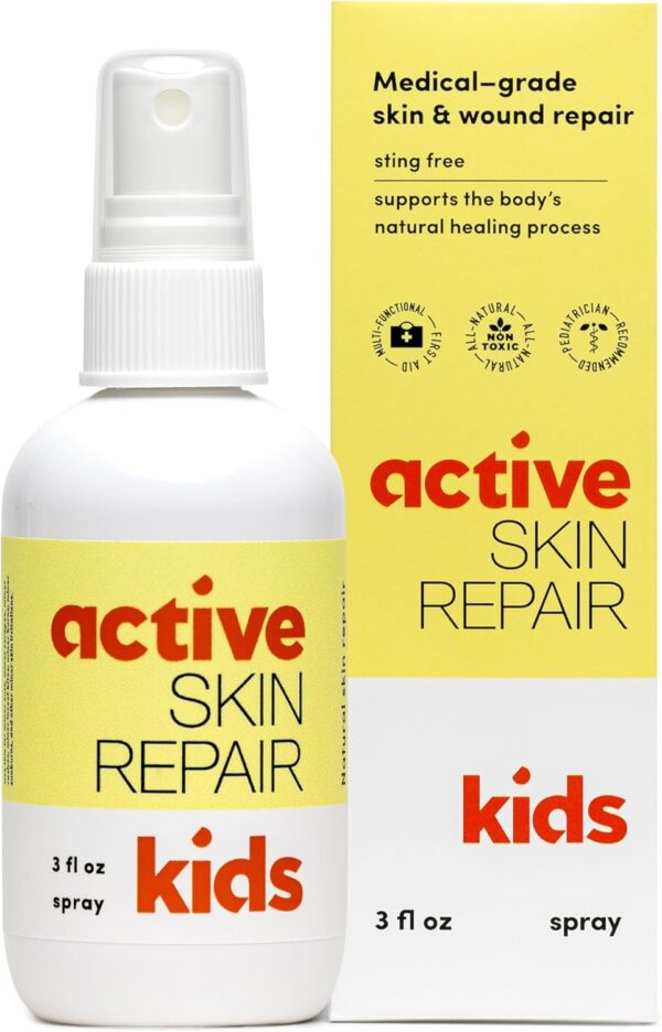 Active Skin Repair Kids First Aid Spray - Non-Toxic & Natura...