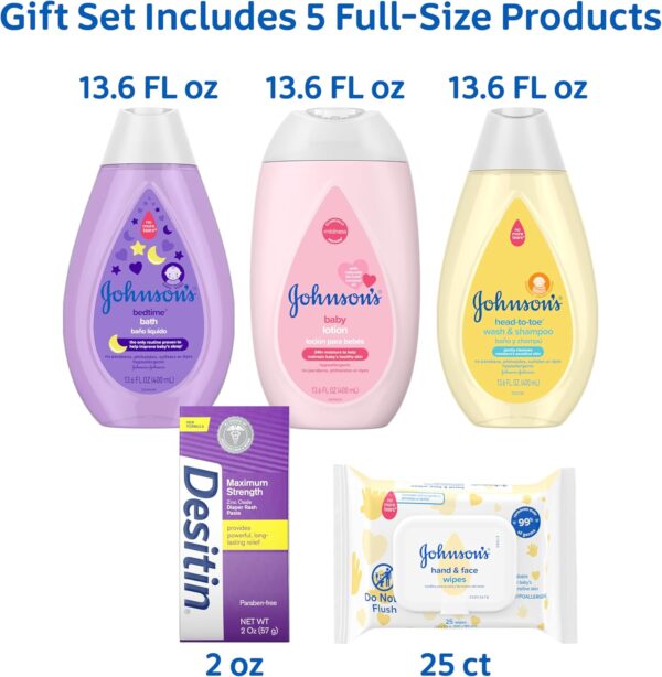 Johnson's Baby Here Comes Baby Gift Set, Baby Essentials for...