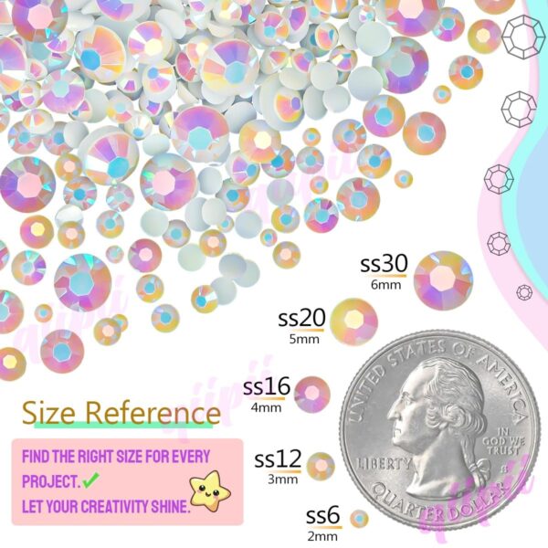 3000PCS 5mm Tangerine‌ Orange AB Resin Rhinestones for Craft...