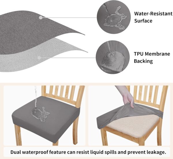 Easy-Going 100% Waterproof Seat Covers for Dining Room Chair...
