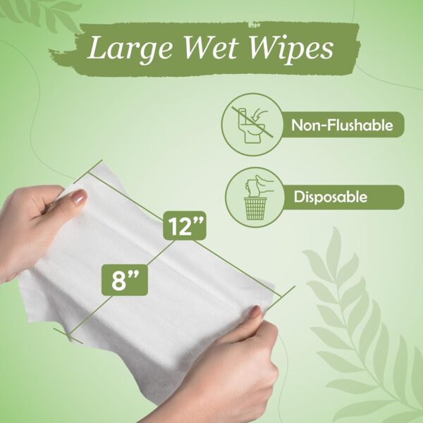 X Large Wet Wipes for Adults - 2 Packs of 56 [112 Count] Dis...