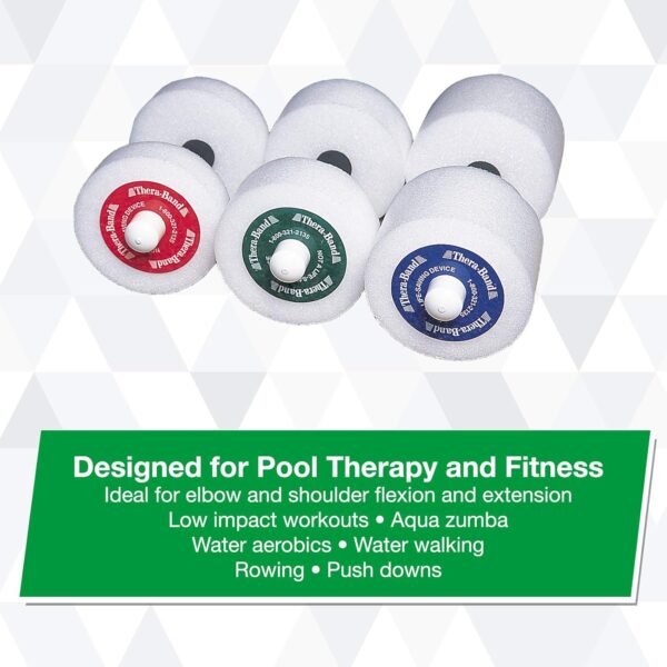 THERABAND Aquatic Hand Bar Dumbbell Weight, Padded Grip for ...