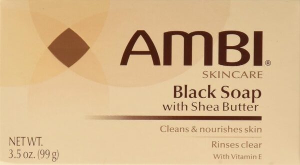 Ambi Skincare Black Soap with Shea Butter, 3.5 Oz (Pack of 2...