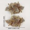 2Pcs Fabric Stereoscopic Flower 3.54*2.44inch Rhinestones Sh...