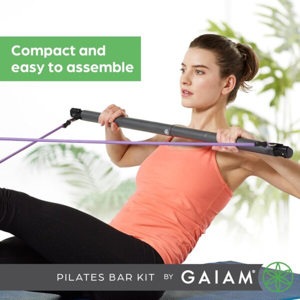 Gaiam Restore Pilates Bar Reformer Kit - Home Fitness Equipm...