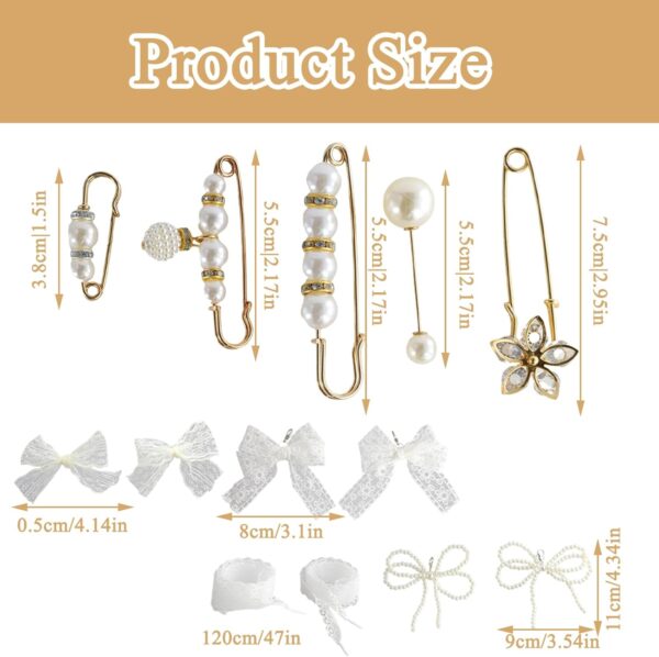 13 Pcs Pearls Lace Bow Shoe Charms Set, Shoe Jewelry for Sne...