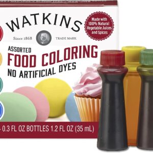Watkins Assorted Food Coloring, 1 Each Red, Yellow, Green, B...