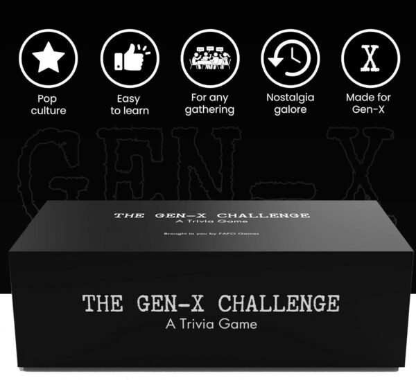 The Gen-X Challenge - 80s and 90s Trivia Card Game with 600 ...