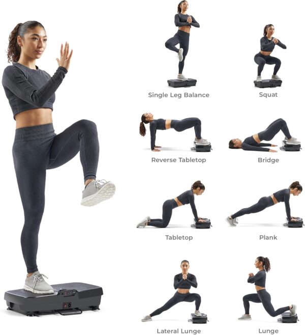 Sunny Health & Fitness Vibration Plate Exercise Machine, Ful...
