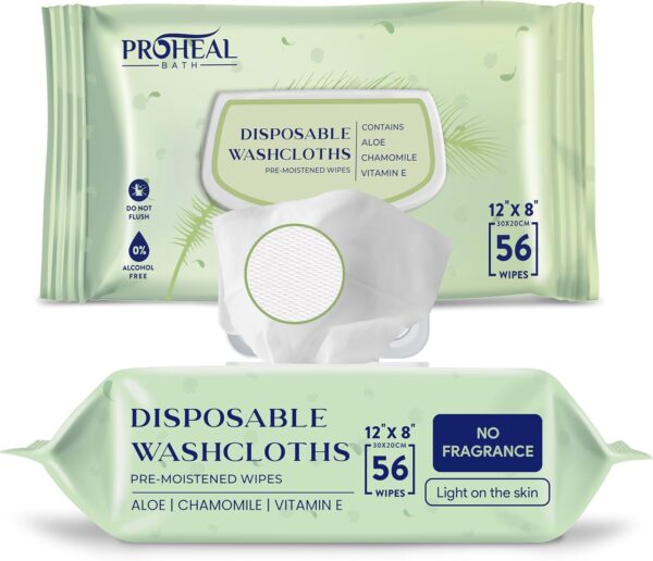 X Large Wet Wipes for Adults - 2 Packs of 56 [112 Count] Dis...