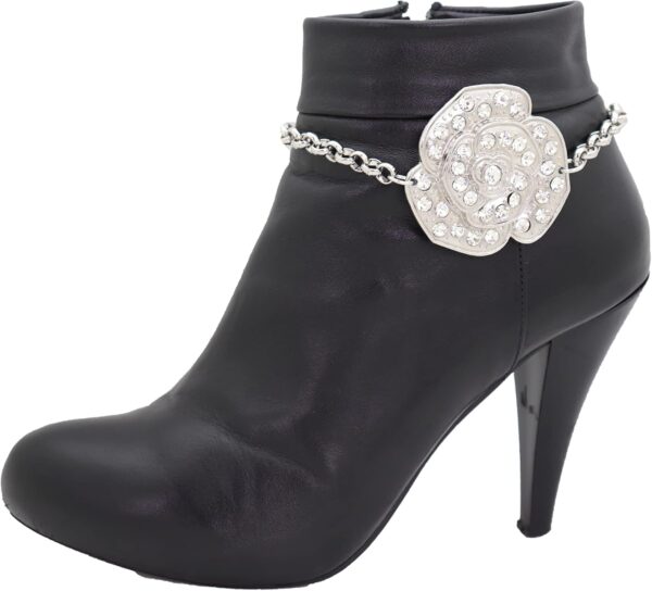 Women Western Fashion Anklet Boot Chains Silver Bling Bracel...
