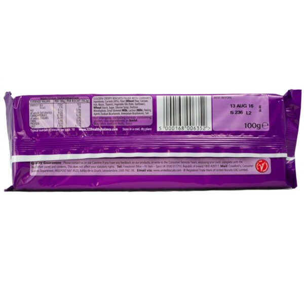 Crawford's | Garibaldi Biscuits | 4 x 100g | 4 Packs