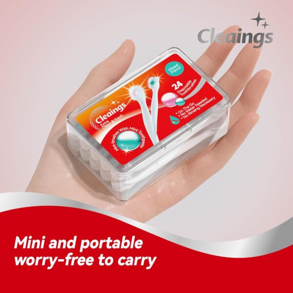 cleaings® Mini Brushes-Disposable Toothbrushes with Toothpas...