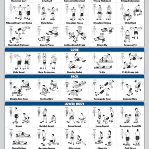 Palace Learning Dumbbell Workout Exercise Poster - Free Weig...