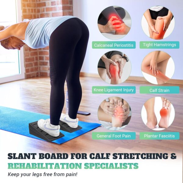 Slant Board for Calf Stretching, 5 Adjustable Angles Incline...