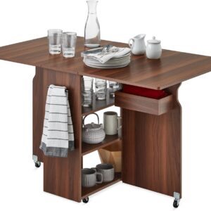 Best Choice Products Folding Dining Table, Multipurpose Spac...