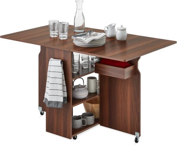 Best Choice Products Folding Dining Table, Multipurpose Spac...