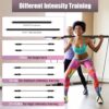 Pilates Bar Kit with Resistance Band-Multifunctional Portabl...