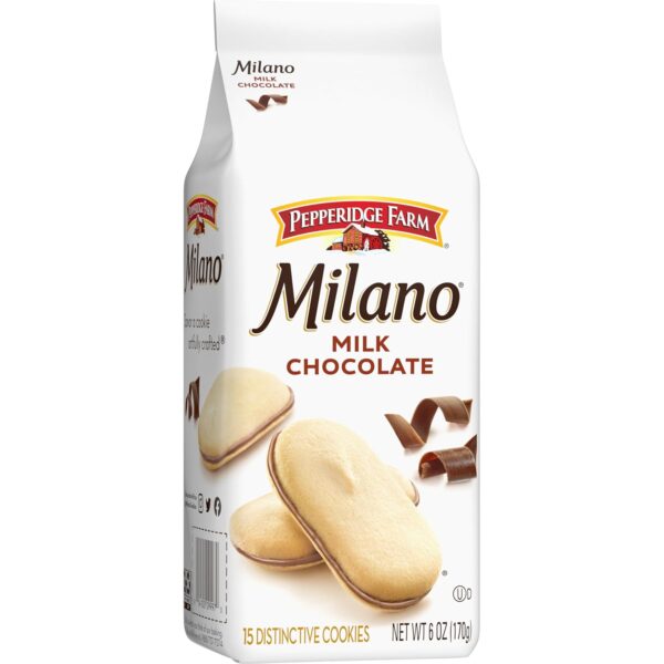 Pepperidge Farm Milano Milk Chocolate Cookies, 6 OZ Bag (15 ...