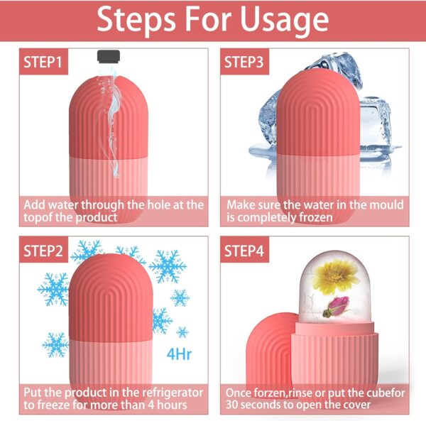 XHJRI Ice Cube Roller Massager for Face, Eyes and Neck Natur...