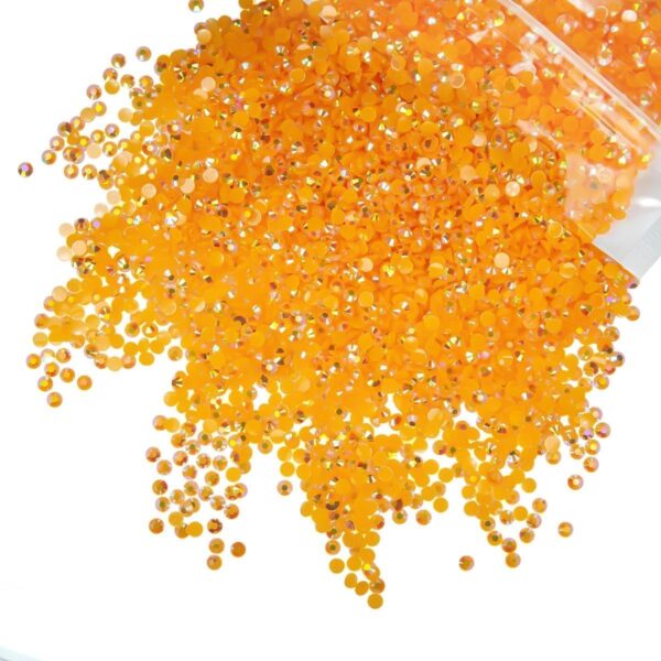 3000PCS 5mm Tangerine‌ Orange AB Resin Rhinestones for Craft...