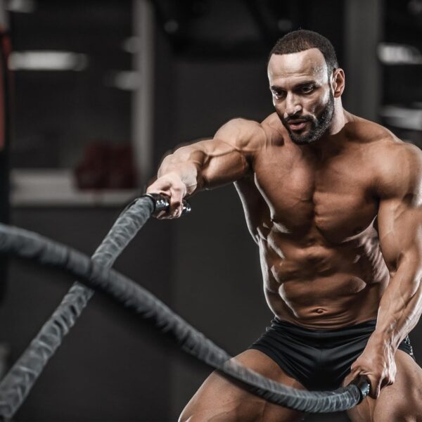 Battle Ropes Black Workout Rope 1 inch Battle Ropes for Home...