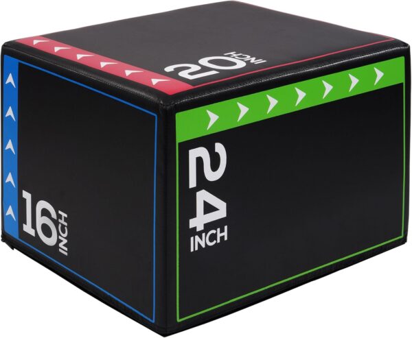 BalanceFrom Foam Plyo Jumping Exercise Box for Home Gym, Mul...