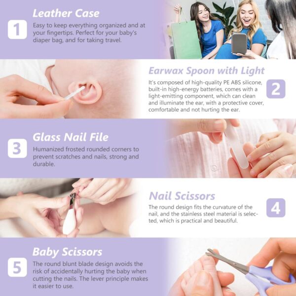 Baby Grooming Kit, 15 in 1 Portable Baby Safety Care Kit wit...