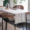 Alynsehom Macrame Table Runner Cream Beige Boho Table Runner...