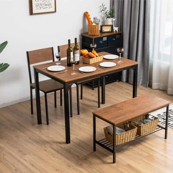 Giantex Dining Table Set for 4, 43" Kitchen Table and Chairs...