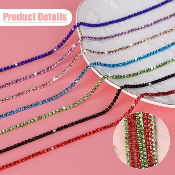Crystal Rhinestone Close Chain Trim,10 Yards/Roll of 2mm Rhi...