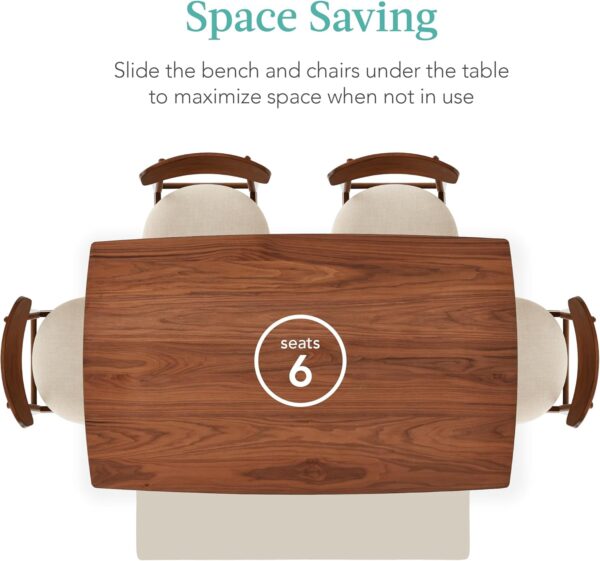 Best Choice Products 6-Piece Wooden Dining Set, Mid-Century ...