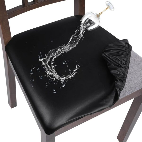SearchI Waterproof PU Leather Seat Covers for Dining Chairs,...