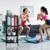 Home Gym Storage, 3 Tiers Workout Equipment Organizer with W...