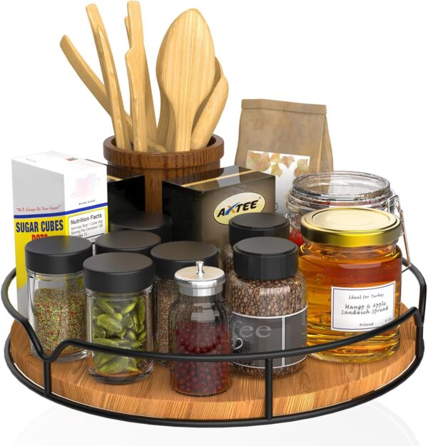 Lazy Susan Turntable Organizer for Cabinet Pantry Kitchen Co...