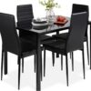 Best Choice Products 5-Piece Glass Dining Set, Modern Kitche...