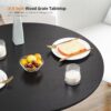 Unovivy 31.5" Black Small Round Dining Table for 2-4, Space ...