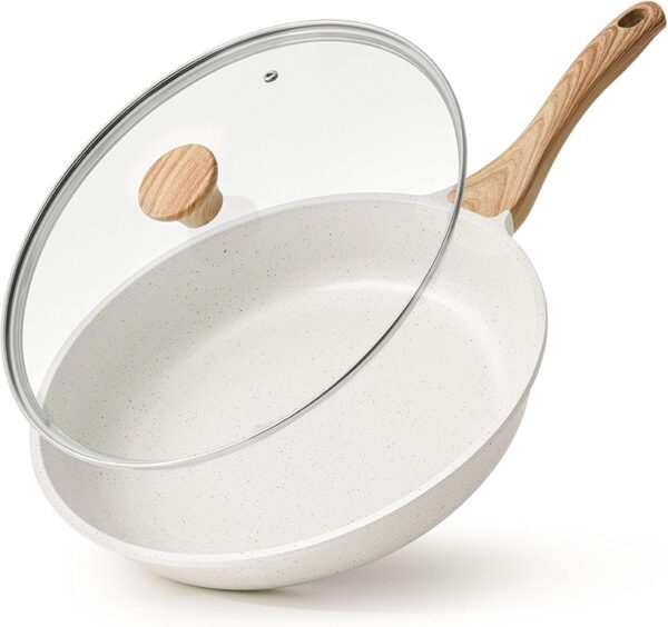SENSARTE Nonstick Ceramic Frying Pan Skillet with Lid, 9.5 I...