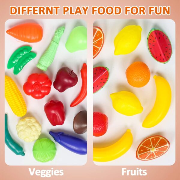 Play Food Sets,143Pcs Play Kitchen Accessories,Toy Food for ...